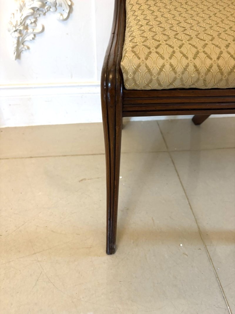 Pair of Antique Regency Carved Figured Mahogany Side Chairs - Image 8